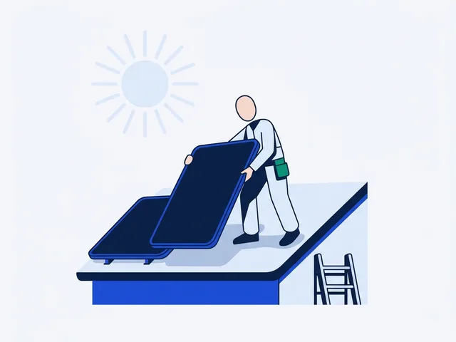 Illustration installateur photovoltaïque